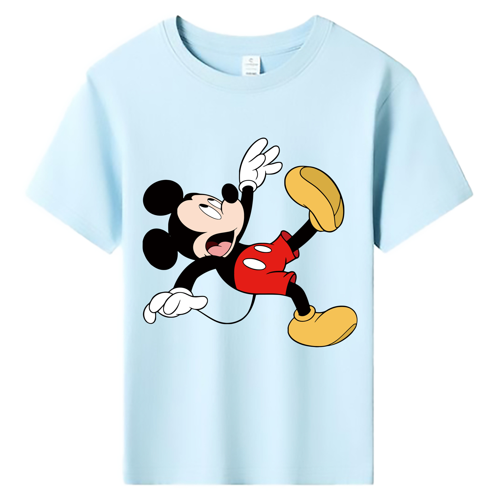 ミッキーマウス Mickey Mouse 綿100％キッズTシャツ（フロントプリント）
